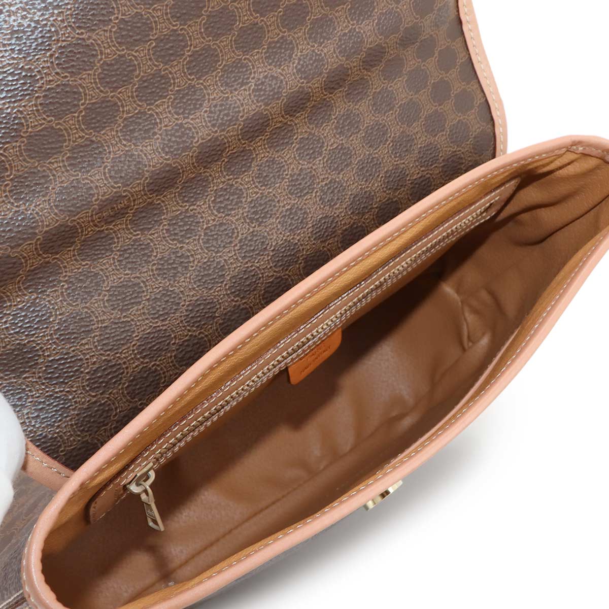 Macadam 2way Hand Shoulder Bag PVC Leather Brown Vintage