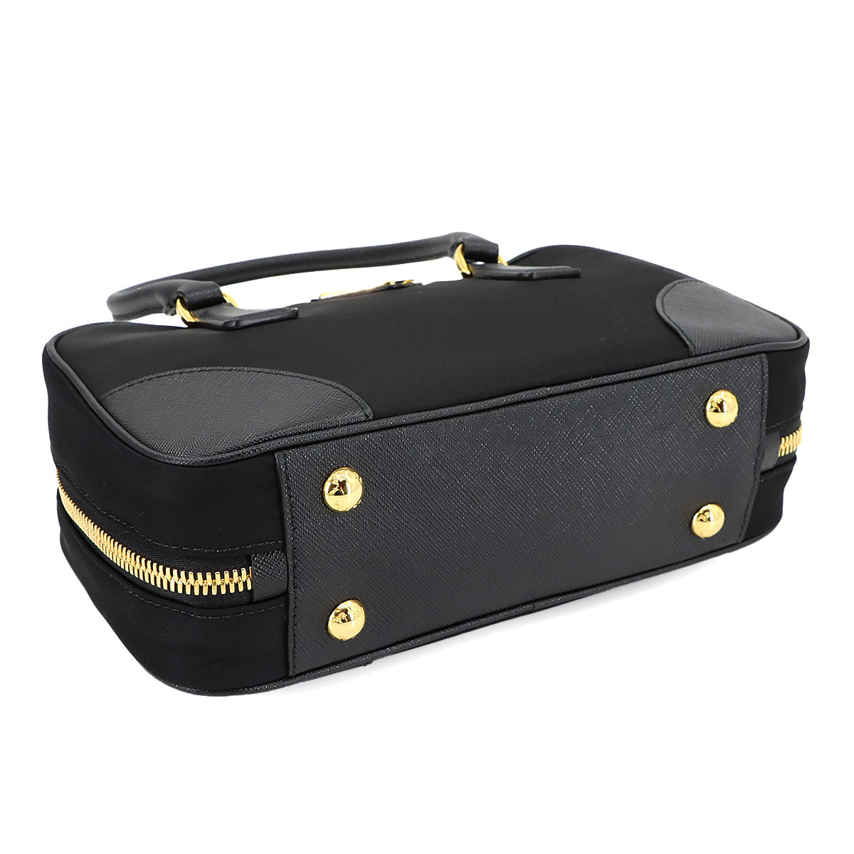 Re-Edition 1978 Two Handle Hand shoulder Bag Nylon Leather Black