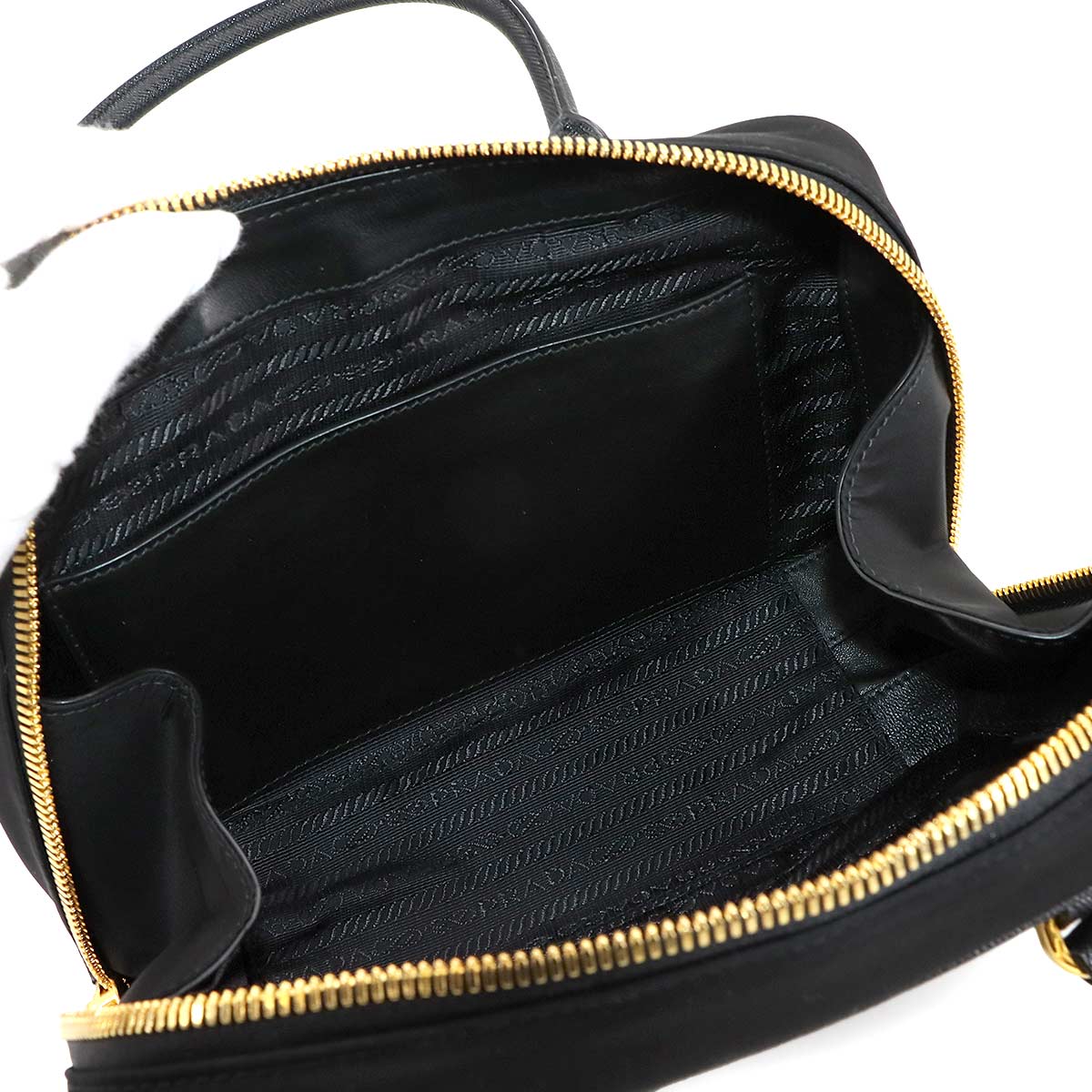 Re-Edition 1978 Two Handle Hand shoulder Bag Nylon Leather Black