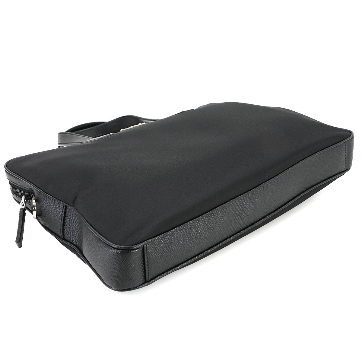 Briefcase Shoulder Bag Nylon Leather Black 2VE368