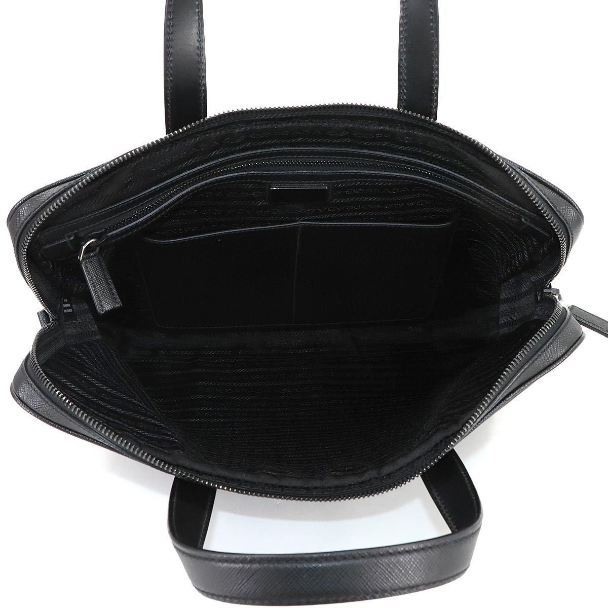 Briefcase Shoulder Bag Nylon Leather Black 2VE368