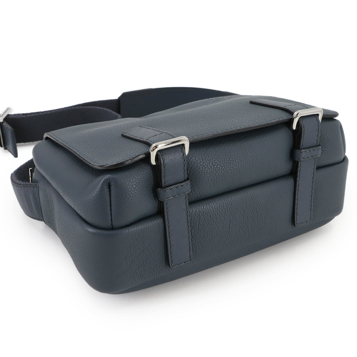 Military Messenger XS Shoulder Bag Leather Onyxblue Purse