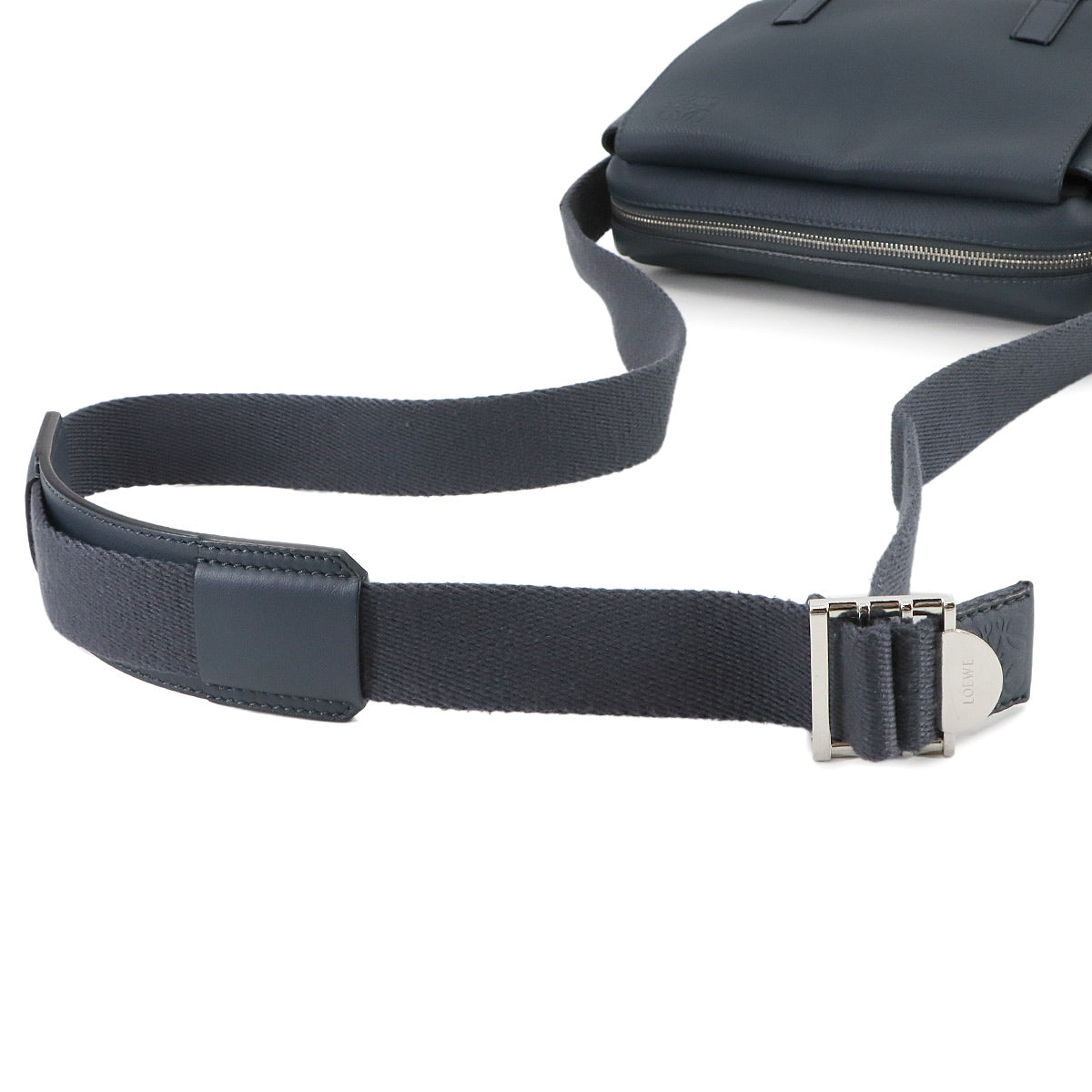 Military Messenger XS Shoulder Bag Leather Onyxblue Purse