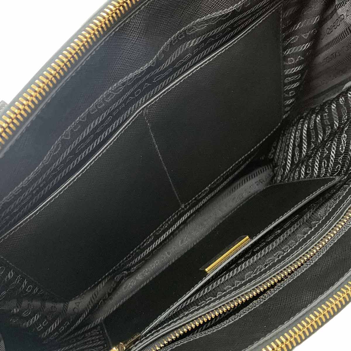 Galleria 2way Tote Shoulder Bag Saffiano Leather Black 1BA274