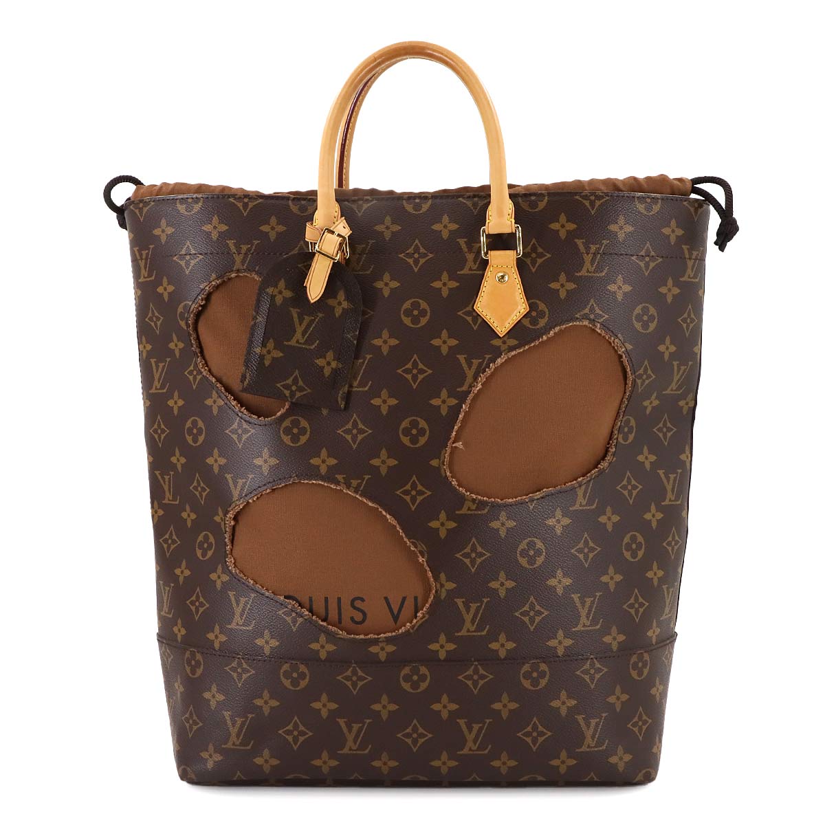 Monogram with Holes Tote Bag Rei Kawakubo Brown M40279