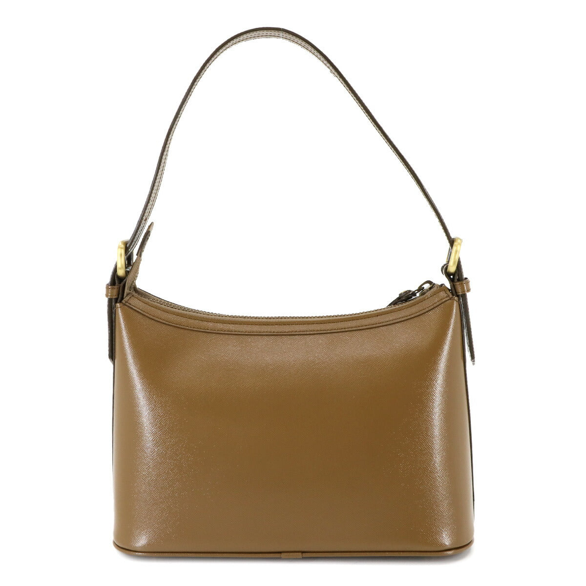 Hand Bag Leather Brown Plaid Purse