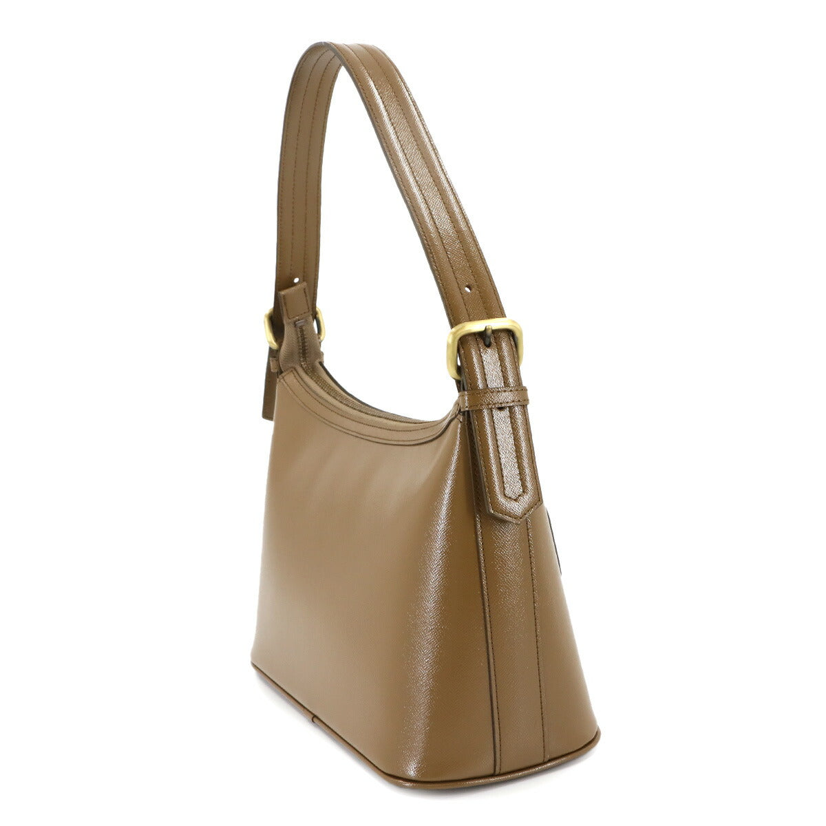 Hand Bag Leather Brown Plaid Purse