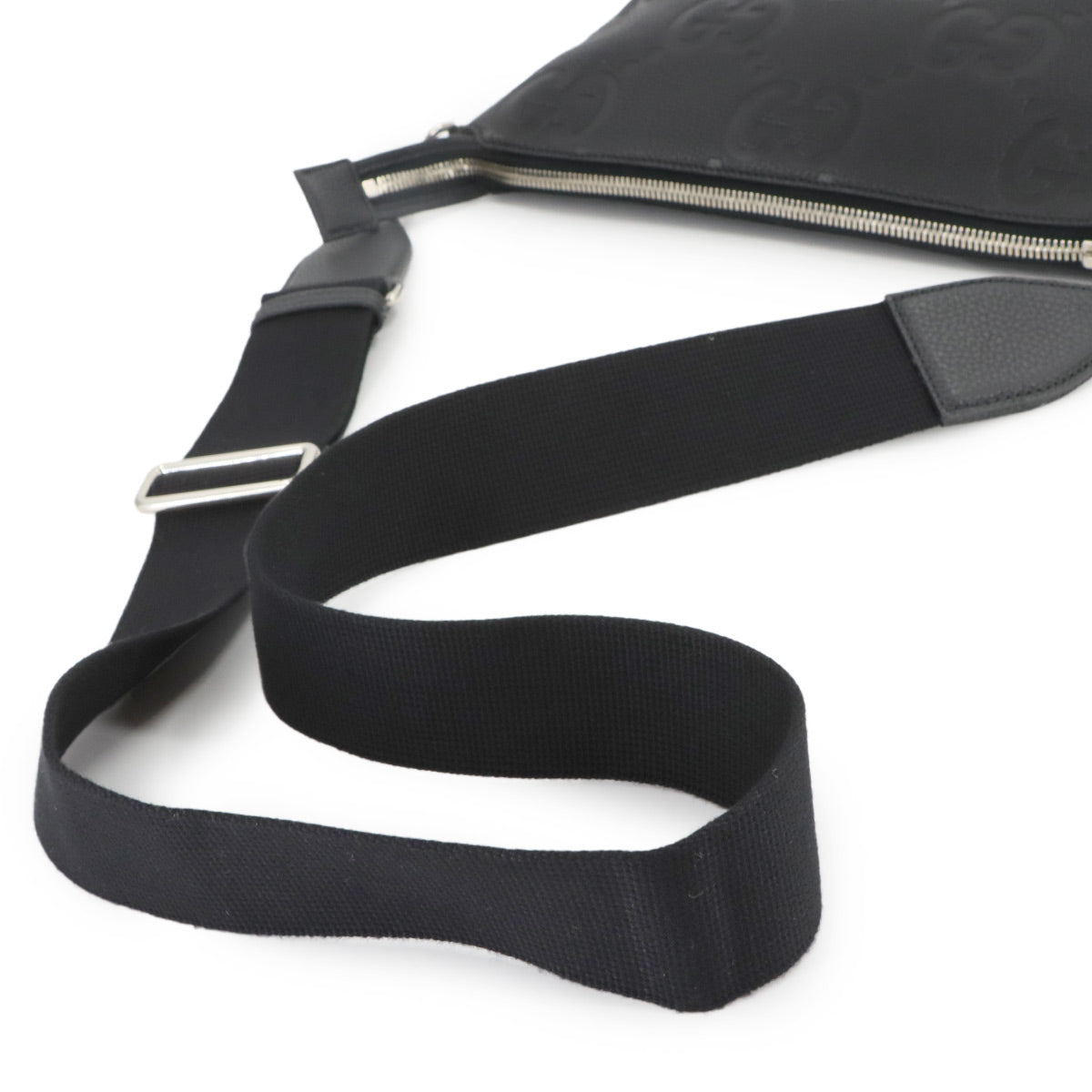 Jumbo GG Shoulder Bag Leather Black 696009 Purse