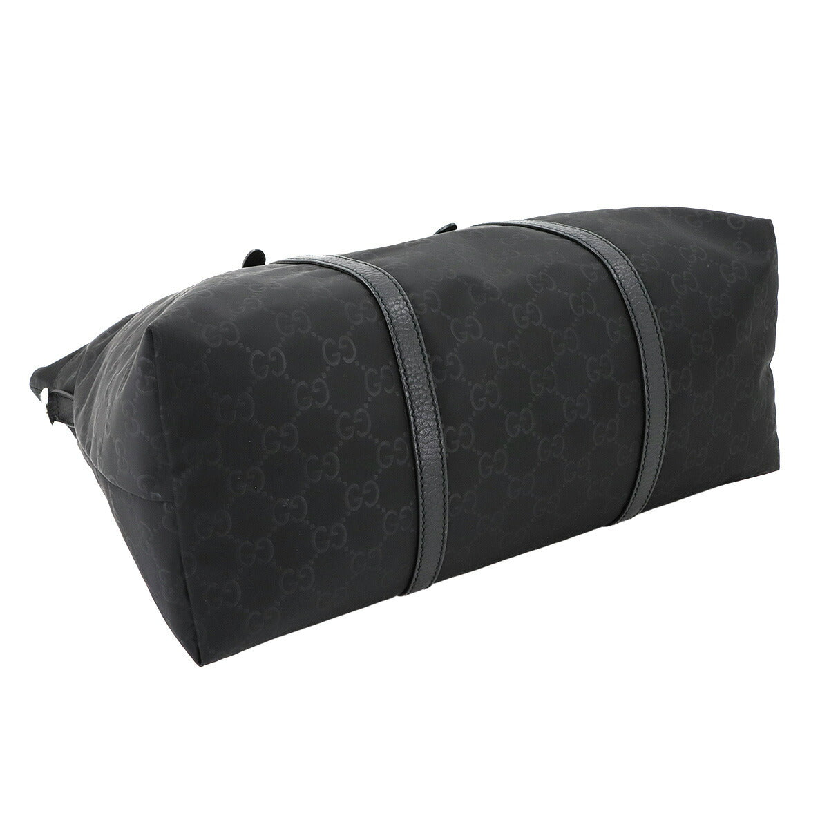 Tote Shoulder Bag GG Nylon Leather Black 387067 Purse