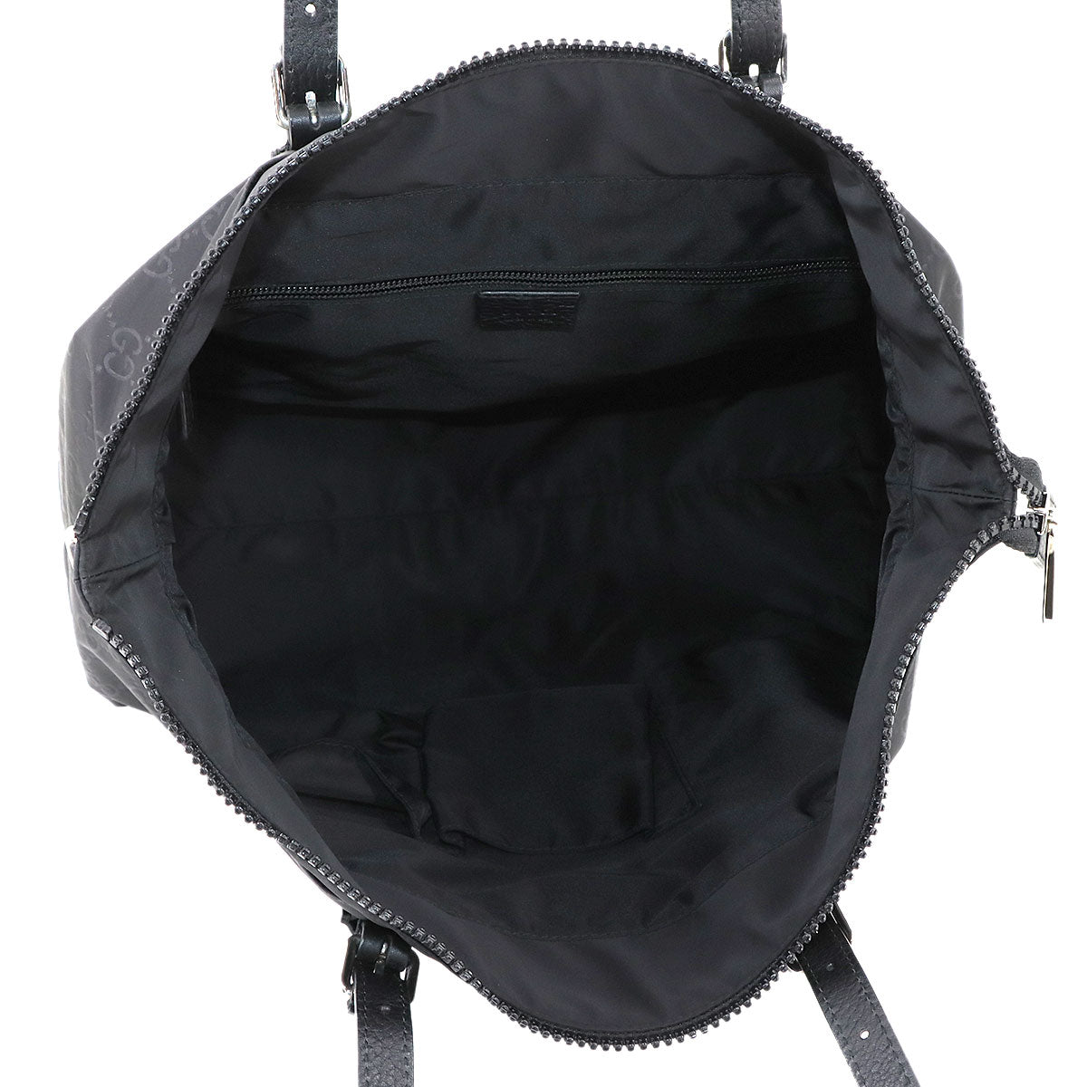 Tote Shoulder Bag GG Nylon Leather Black 387067 Purse