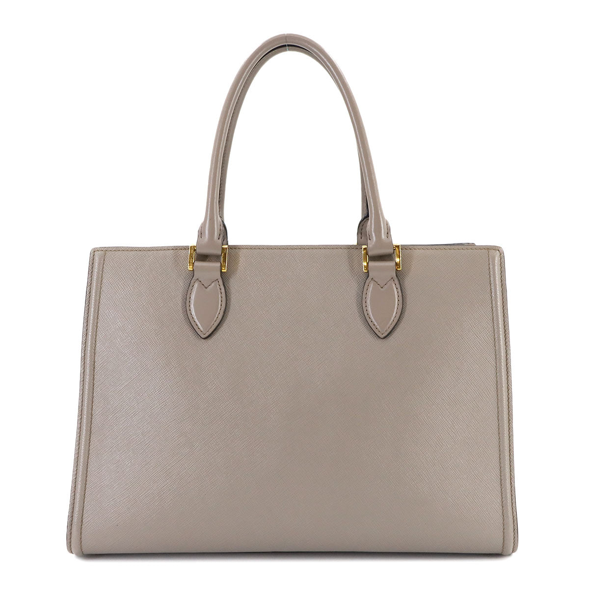 Saffiano 2way Hand Shoulder Bag Leather Gray 1BA228 Purse