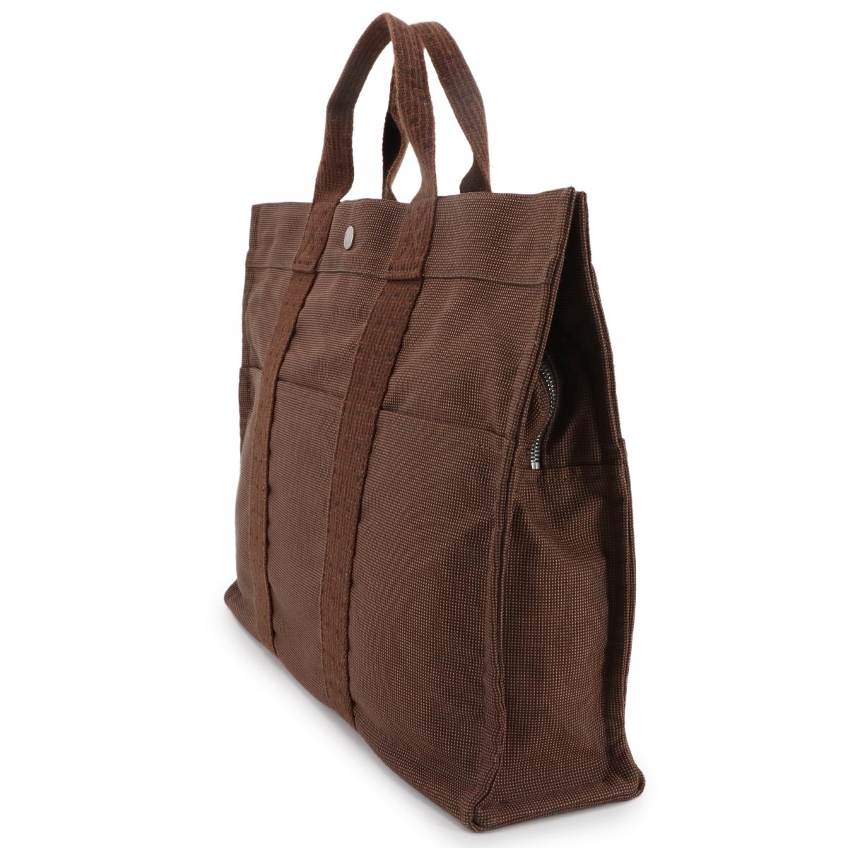 Herline Tote MM Bag Canvas Brown Unisex Purse