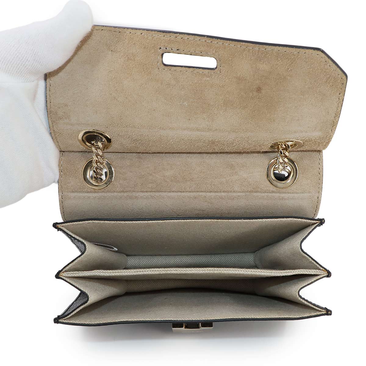 Shoulder Bag Leather Black Star Studs Purse