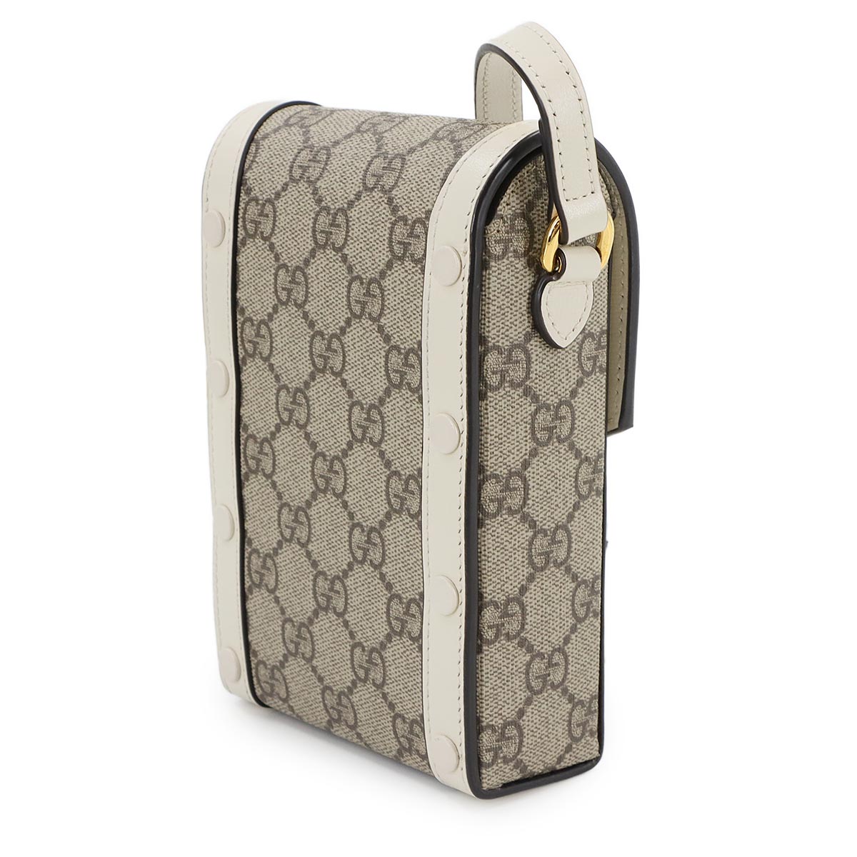 Horsebit 1955 Mini Shoulder Bag GG Supreme Canvas Leather Beige