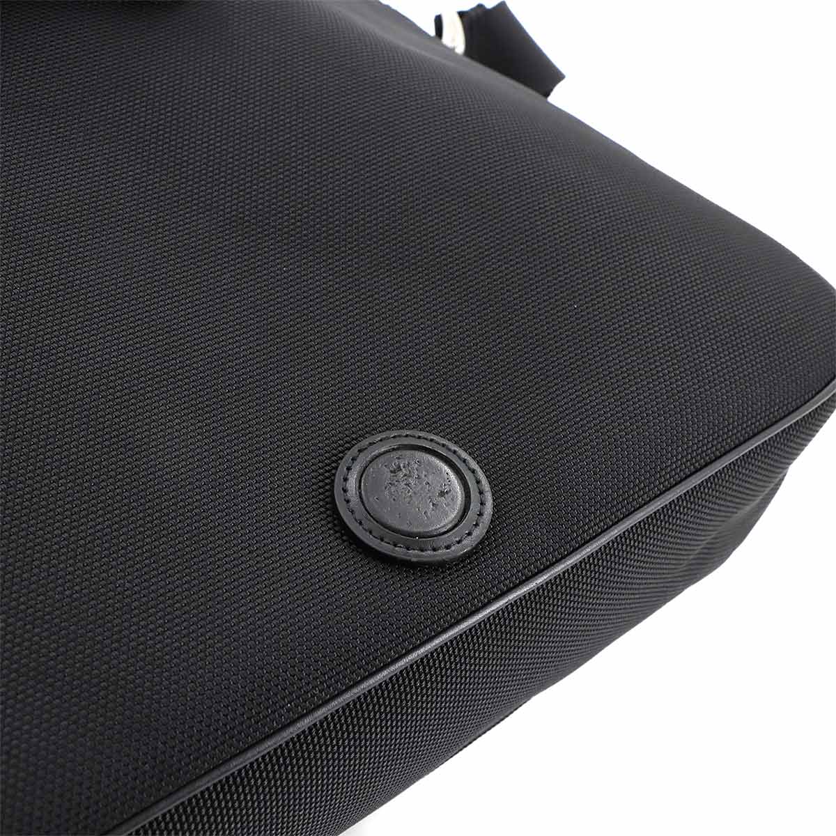 Web Techno Stripe Messenger Bag Canvas Leather Black 630921