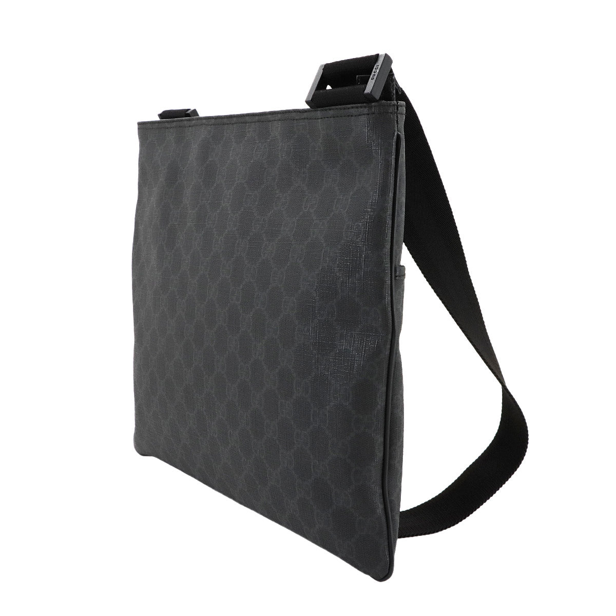 GG Supreme Messenger Shoulder Bag PVC Canvas Black 162904 Purse