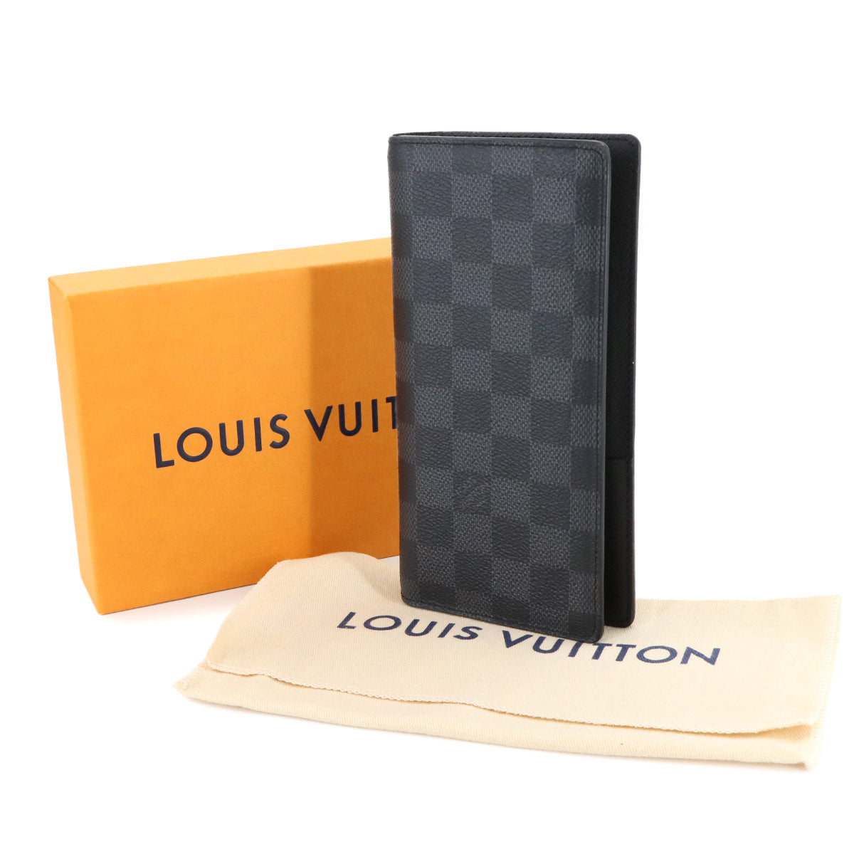 Damier Graphite Brazza Long Wallet Gray N62665 Purse