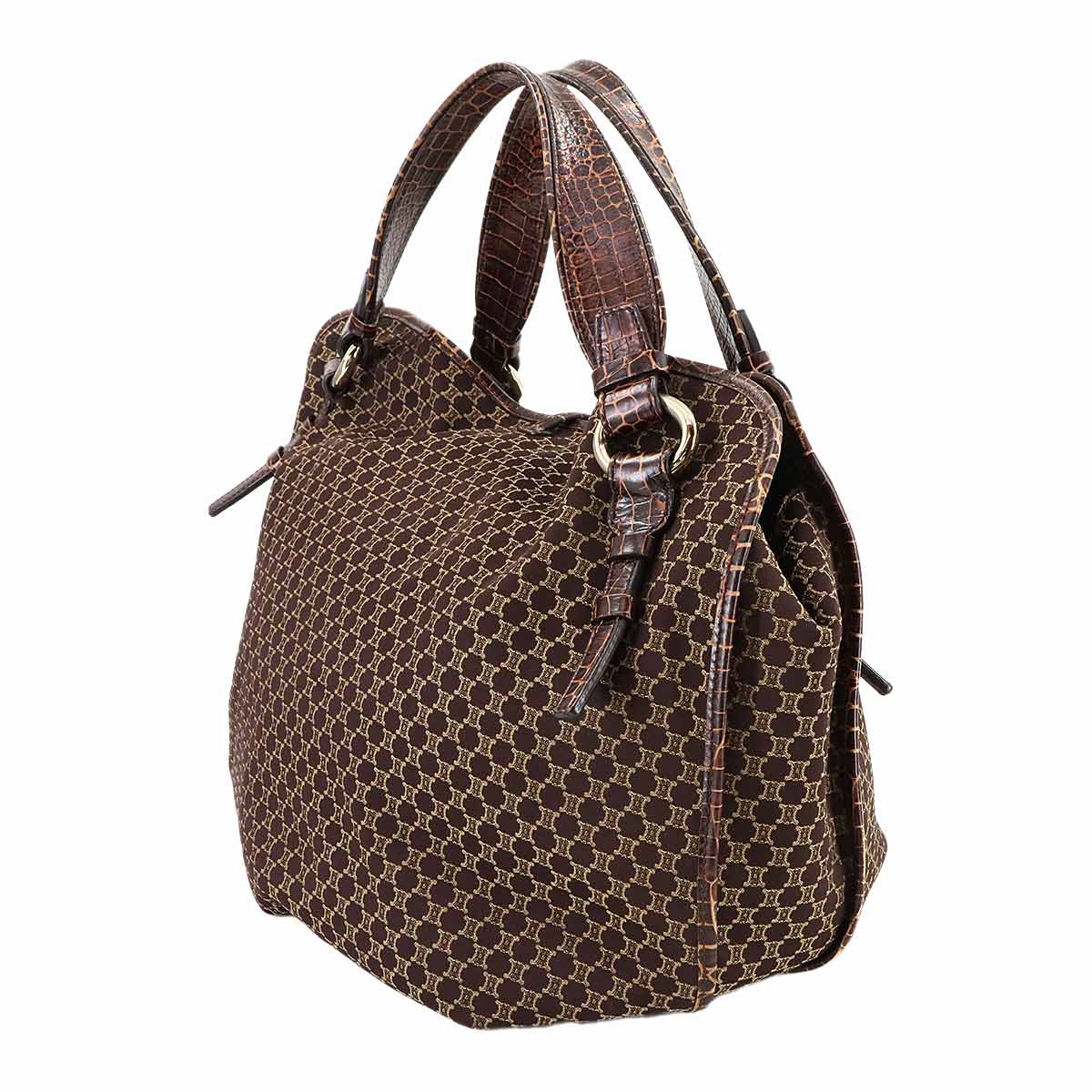 Macadam Tote Bag Canvas Leather Brown Purse