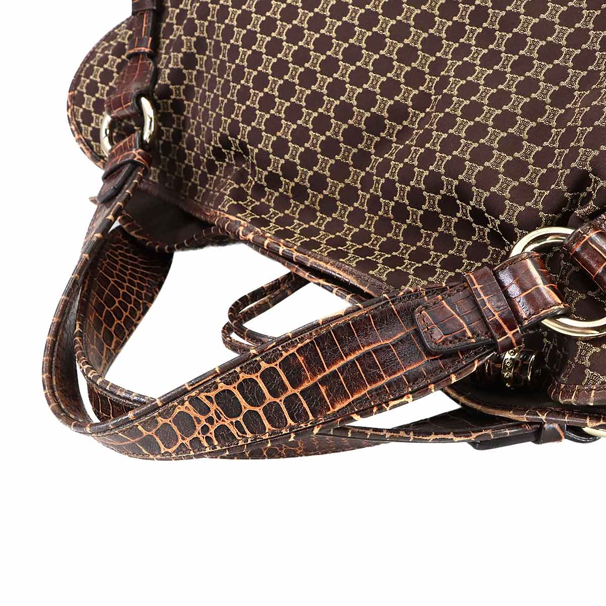 Macadam Tote Bag Canvas Leather Brown Purse