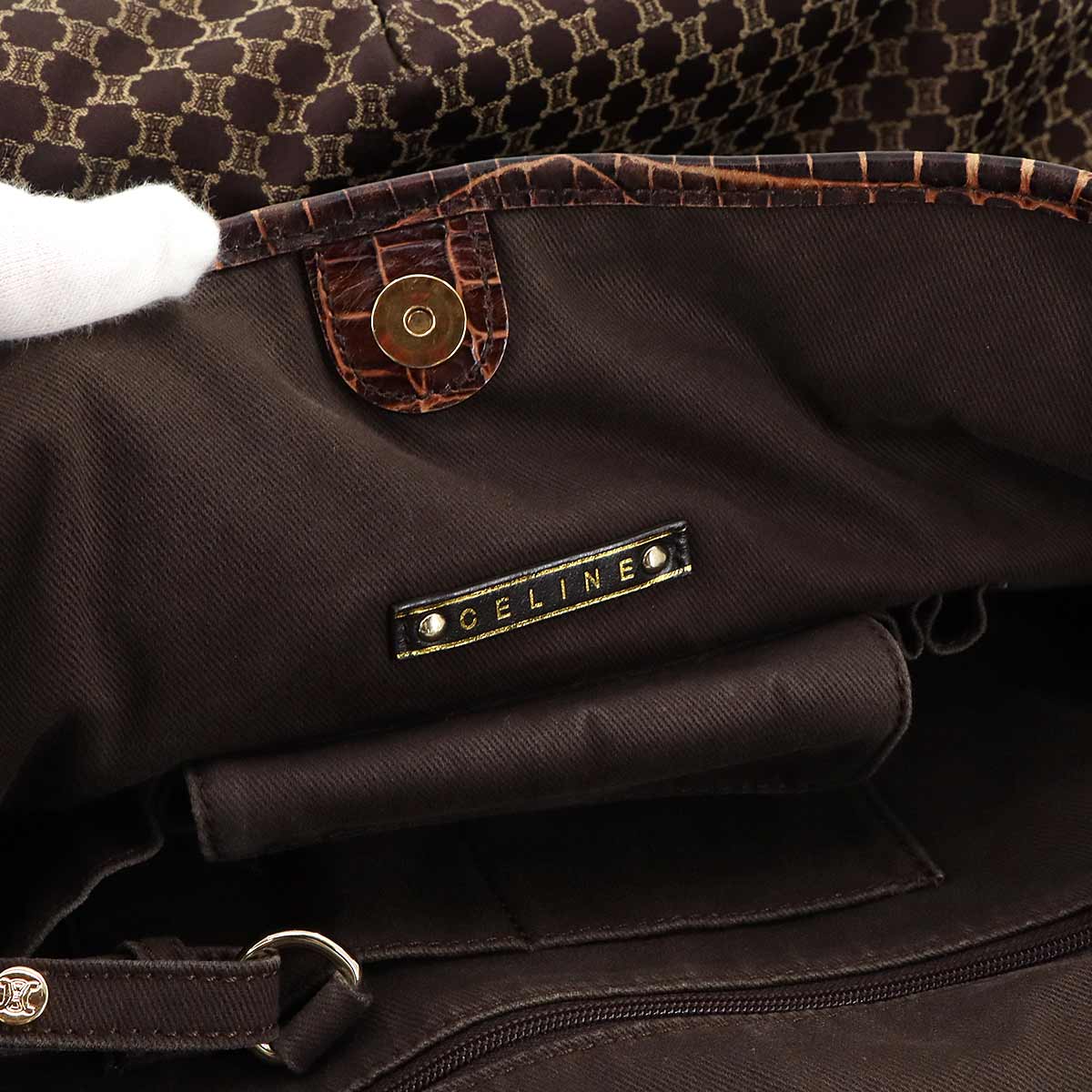 Macadam Tote Bag Canvas Leather Brown Purse