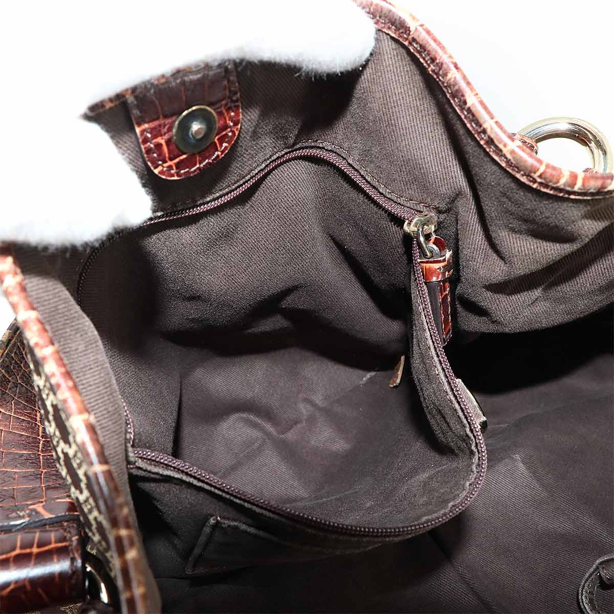 Macadam Tote Bag Canvas Leather Brown Purse