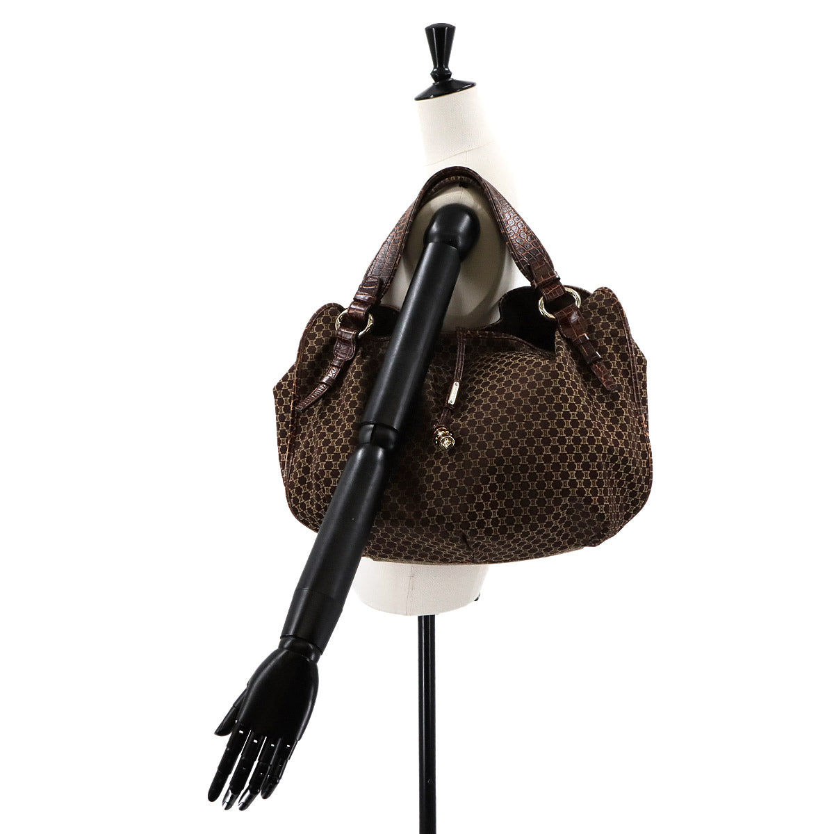 Macadam Tote Bag Canvas Leather Brown Purse