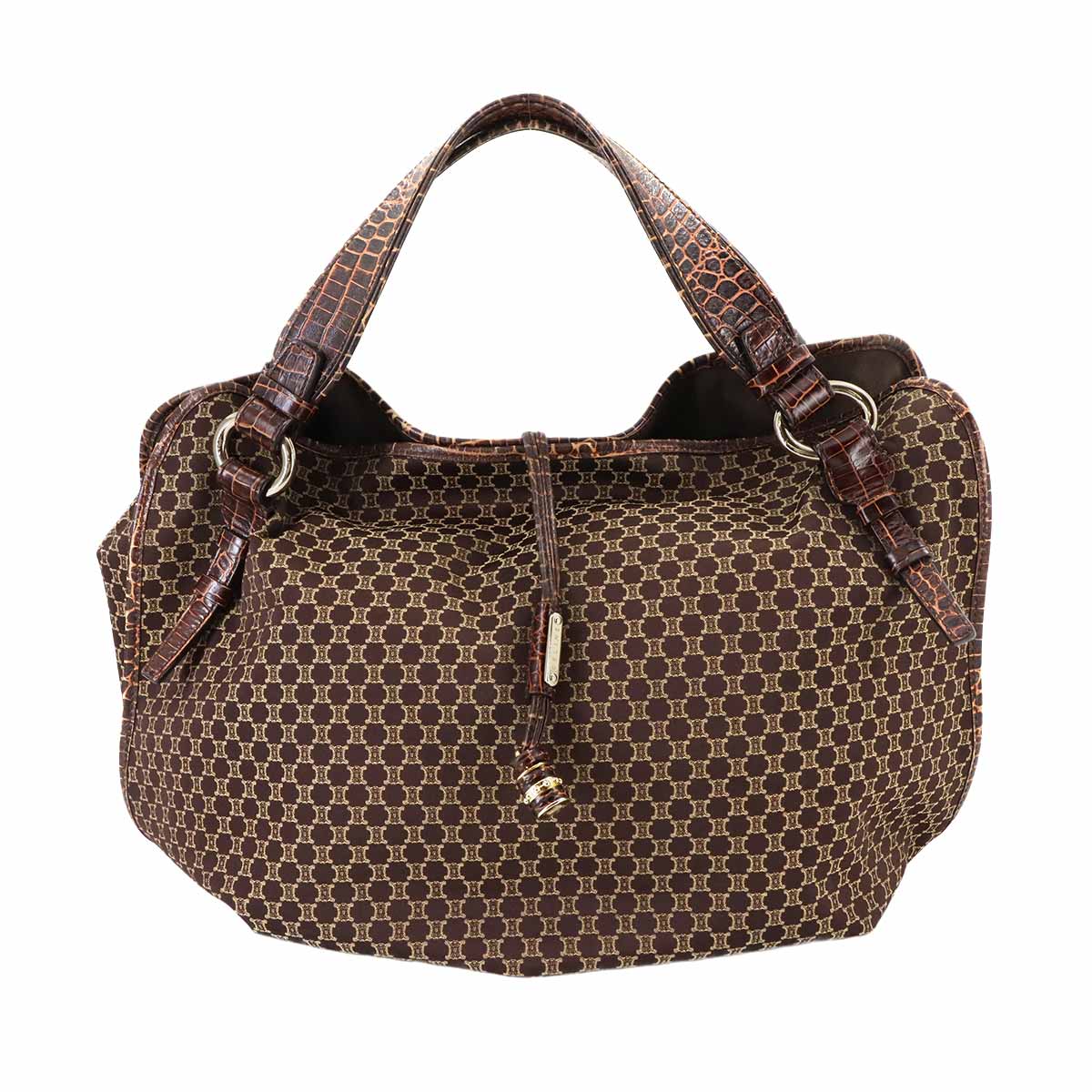 Macadam Tote Bag Canvas Leather Brown Purse
