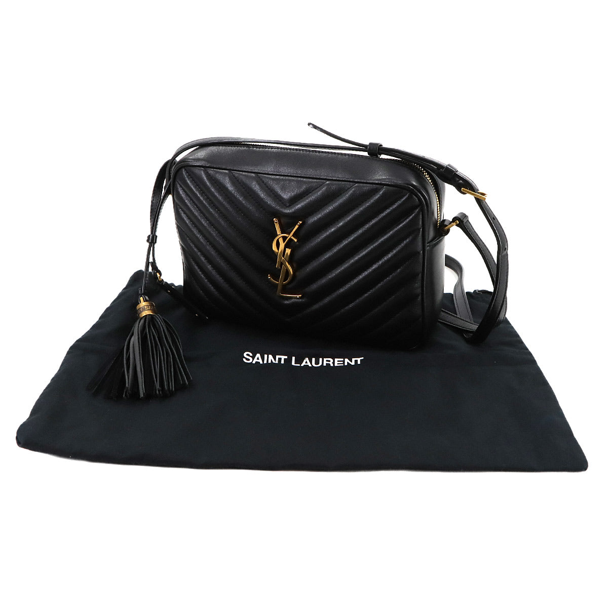 Lou Camera Shoulder Bag Leather Black 574494 Purse