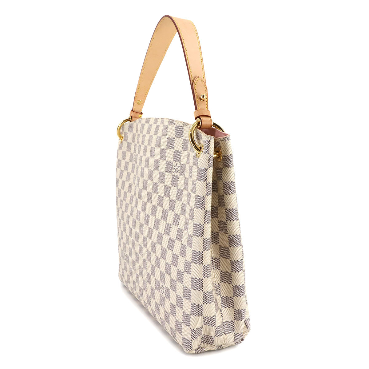 Damier Azur Graceful PM Shoulder Bag White N42249