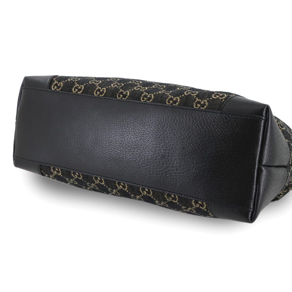Ophidia Medium Tote Bag GG jacquard denim Leather Black 631685
