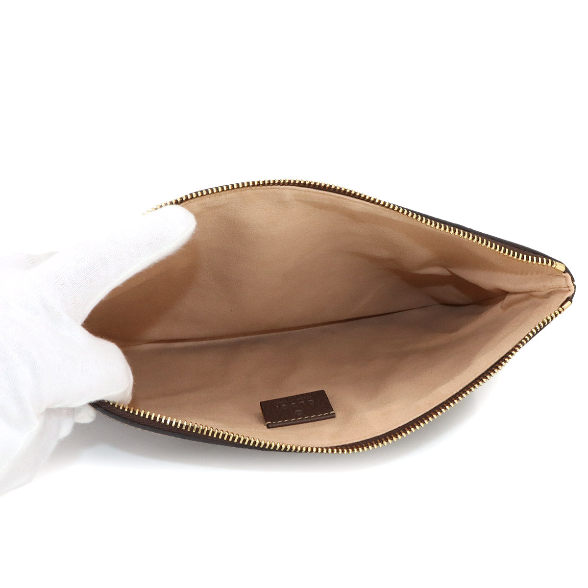 Ophidia Clutch Bag GG Supreme Beige Brown 517551 Purse