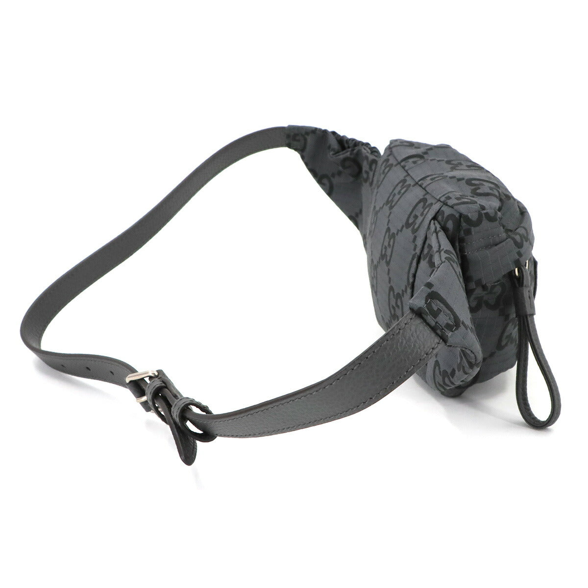 Belt Bag GG Recycled Polyester Leather Grey 767934 Purse