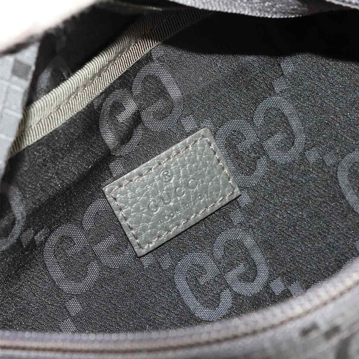 Belt Bag GG Recycled Polyester Leather Grey 767934 Purse