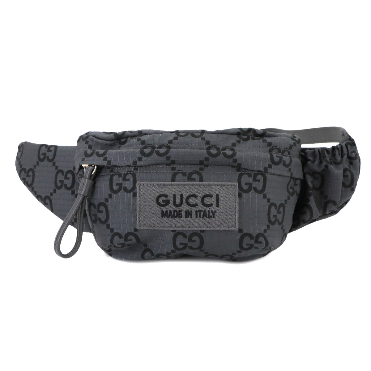 Belt Bag GG Recycled Polyester Leather Grey 767934 Purse