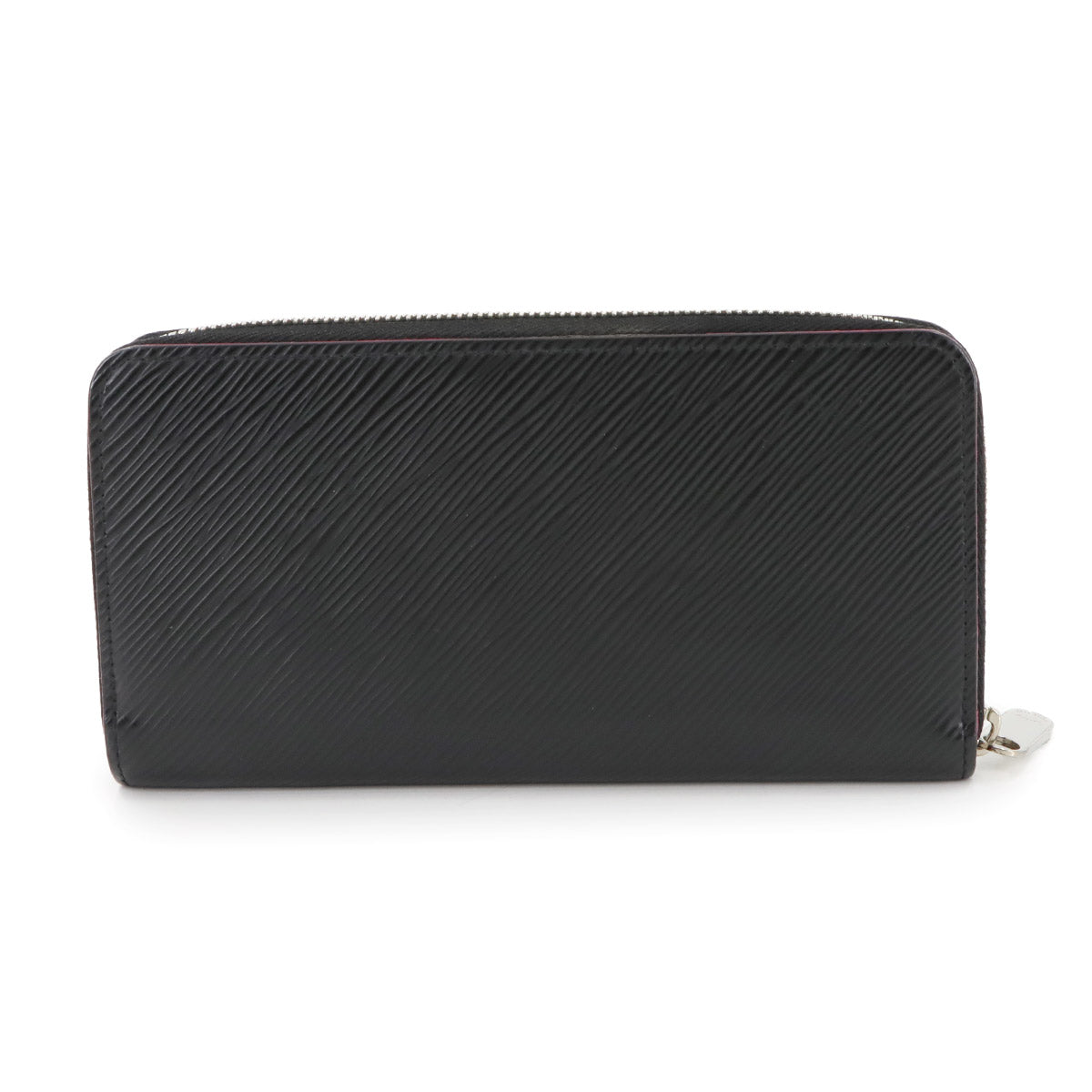 Epi Zippy Wallet Leather Noir Hot Pink M64838 Purse