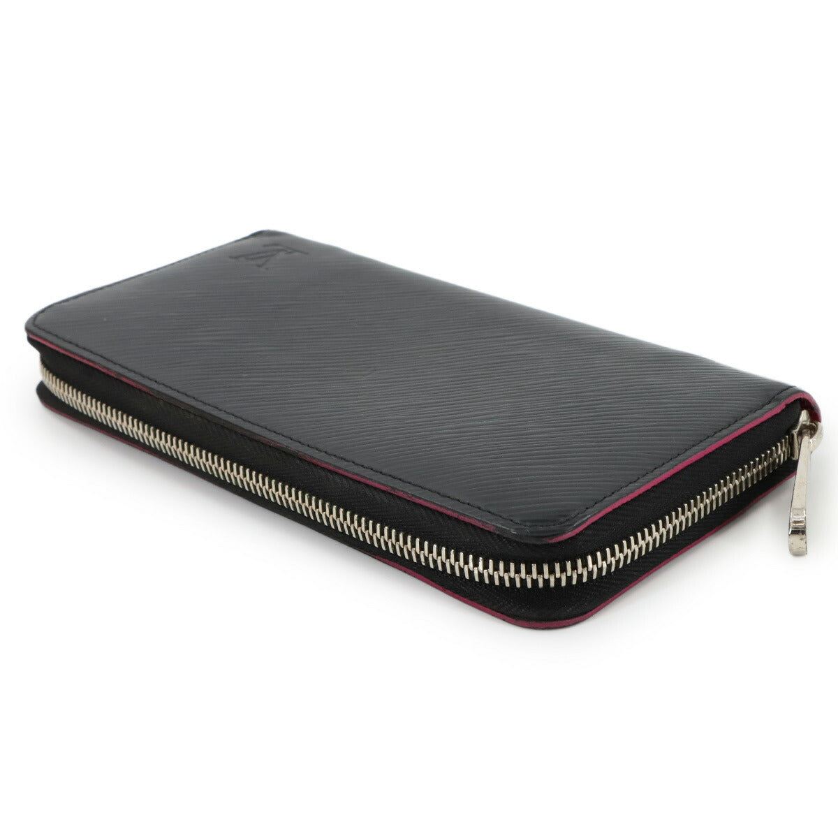Epi Zippy Wallet Leather Noir Hot Pink M64838 Purse