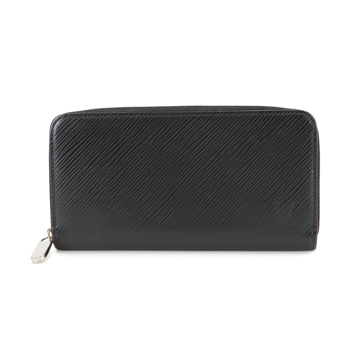 Epi Zippy Wallet Leather Noir Hot Pink M64838 Purse