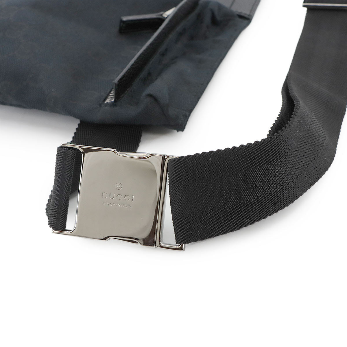 GG Canvas Bum Belt Bag Waist Bag Leather Black 28566 Purse
