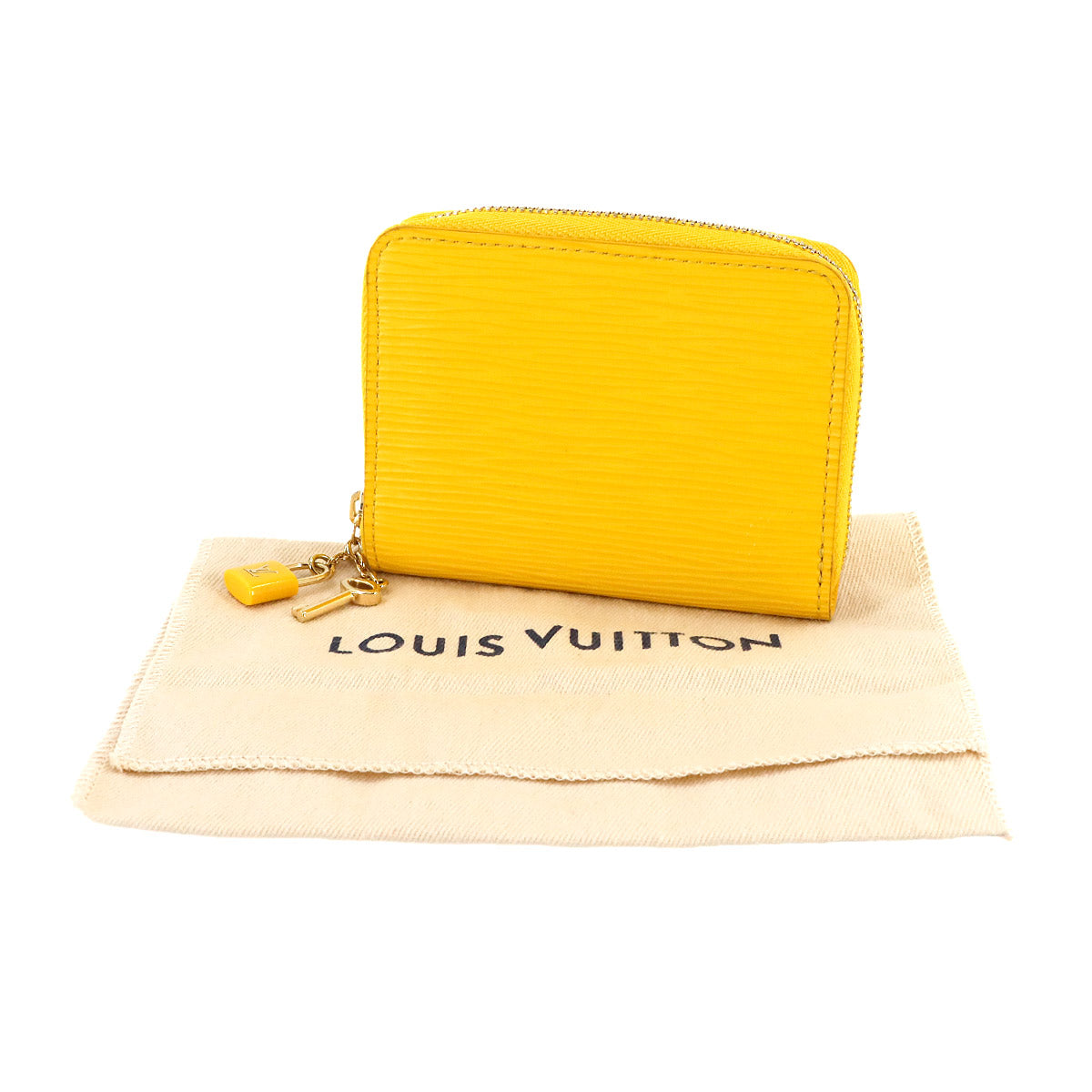 Epi Zippy Coin Purse Wallet Leather Yellow M61206
