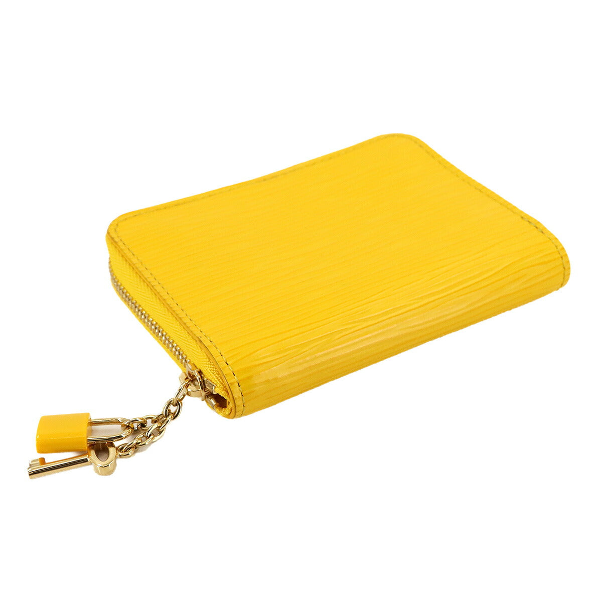 Epi Zippy Coin Purse Wallet Leather Yellow M61206