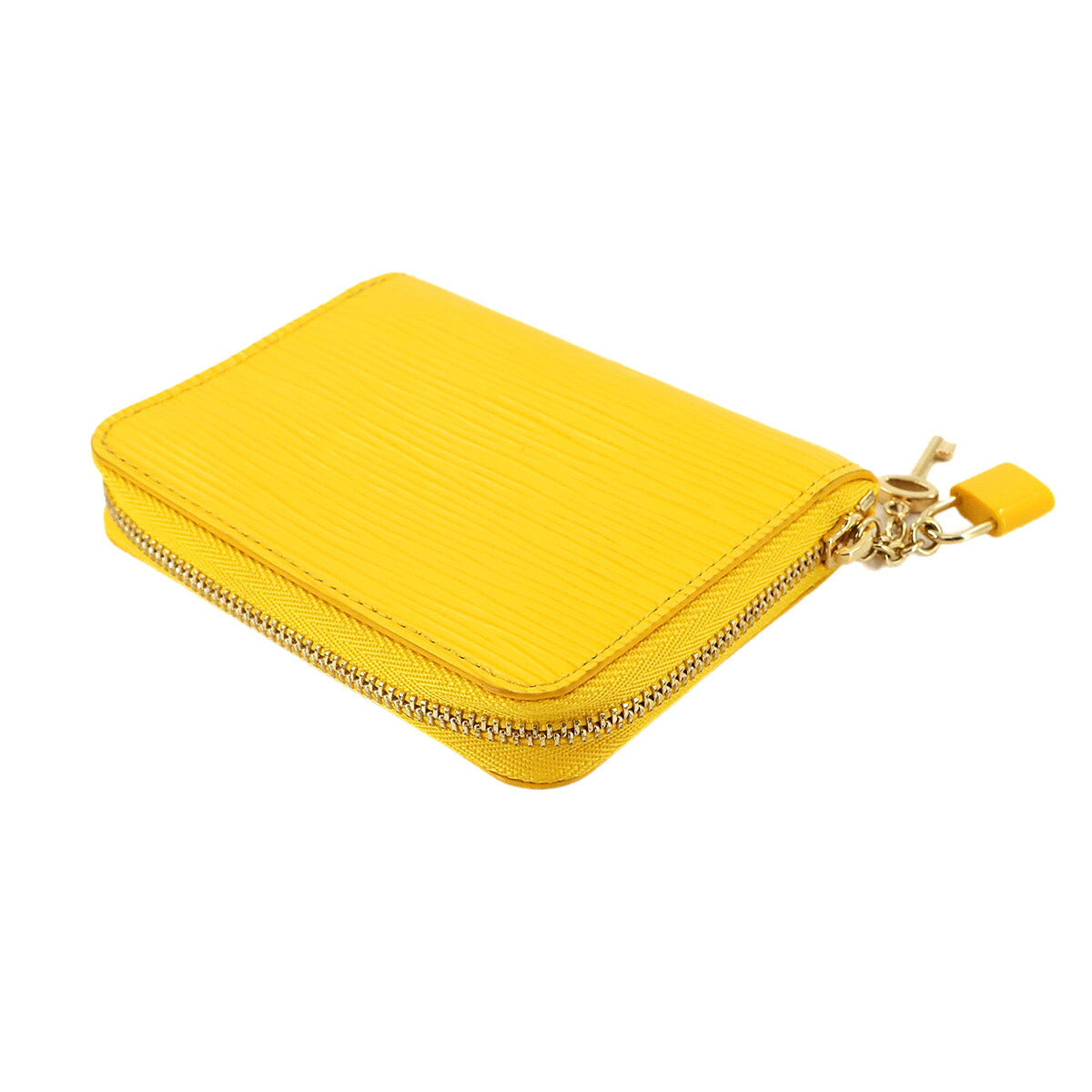 Epi Zippy Coin Purse Wallet Leather Yellow M61206