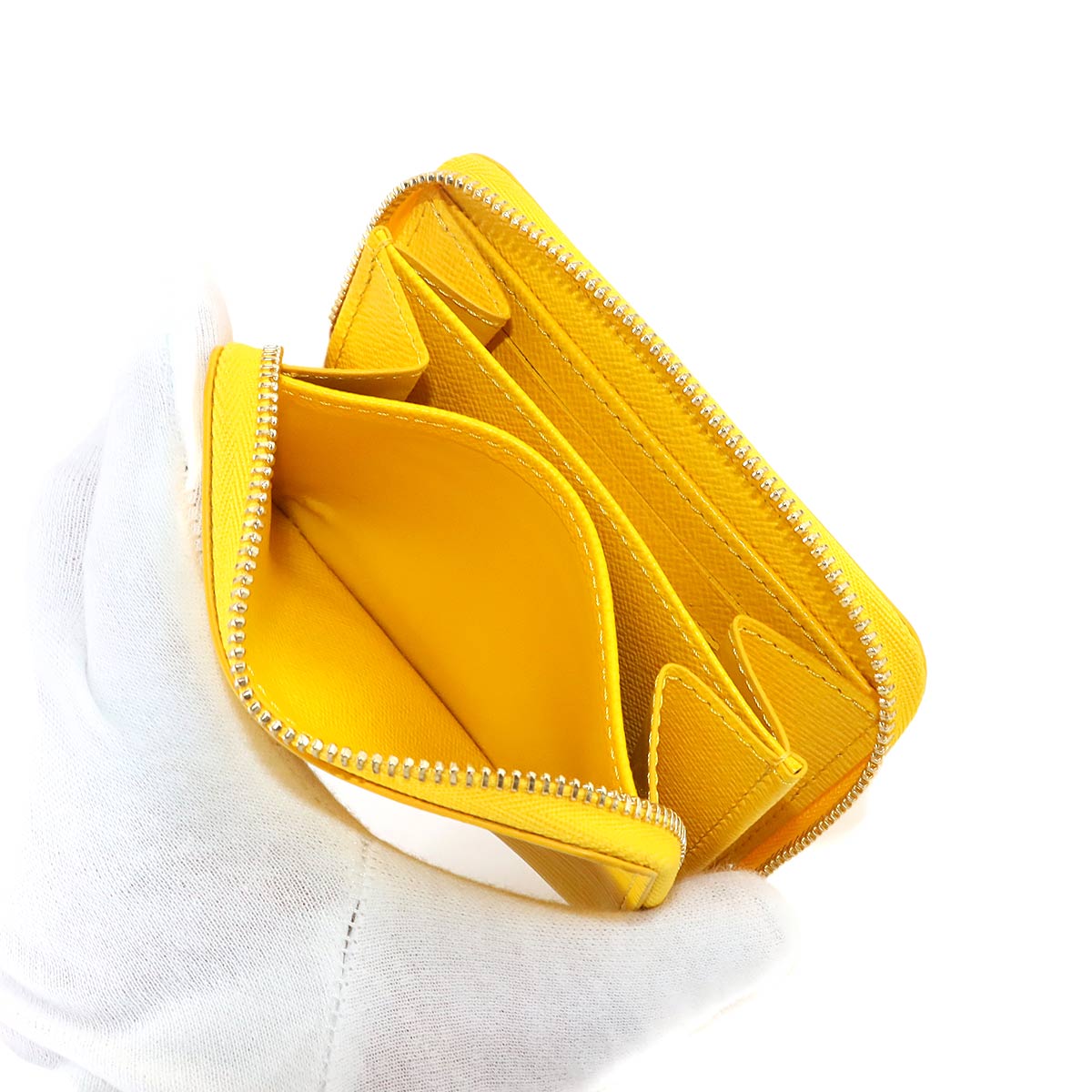 Epi Zippy Coin Purse Wallet Leather Yellow M61206