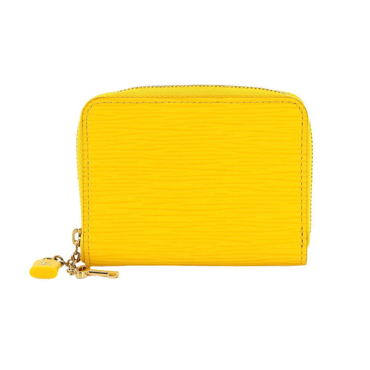 Epi Zippy Coin Purse Wallet Leather Yellow M61206