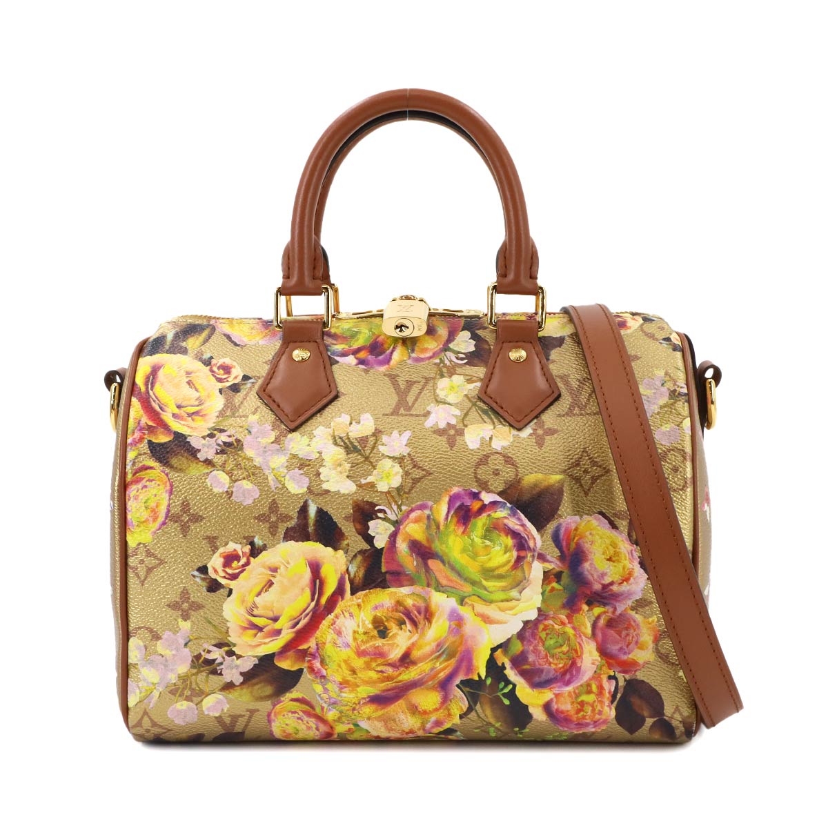 LV Garden Speedy 25 Hand Bag Gold M21317 Purse