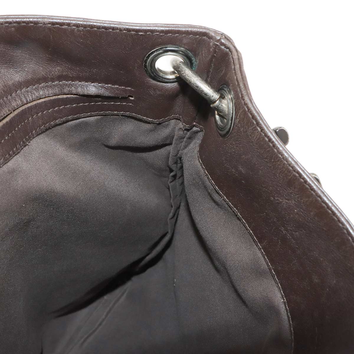 Intrecciato Shoulder Bag Leather Brown 172736