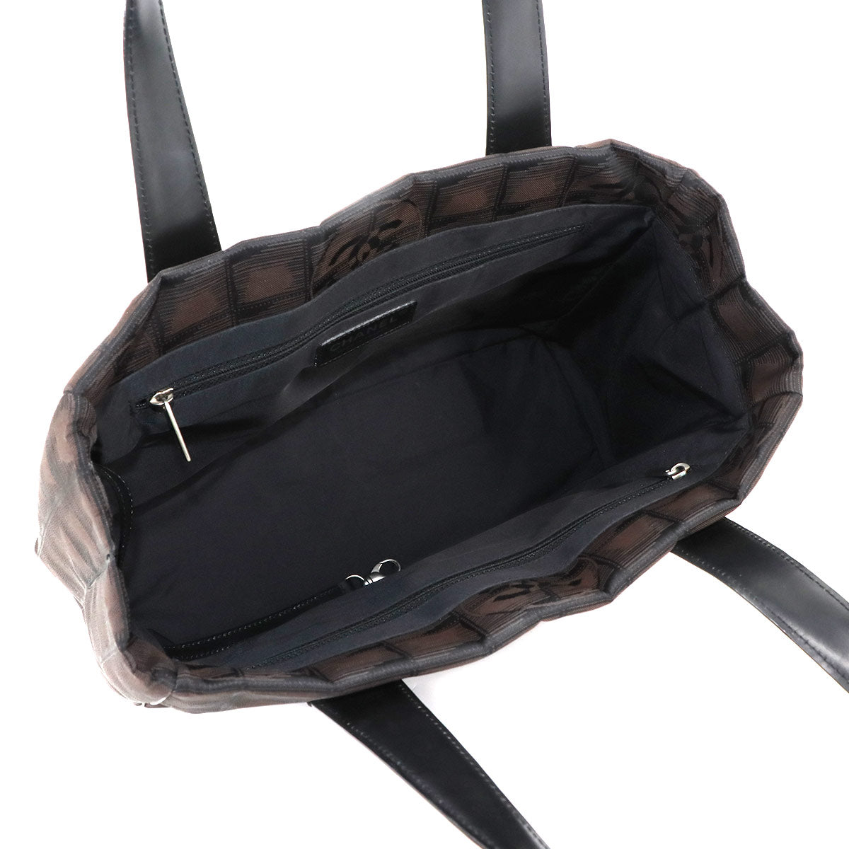 New Travel Line Tote PM Bag Nylon Jacquard Leather Brown A20457