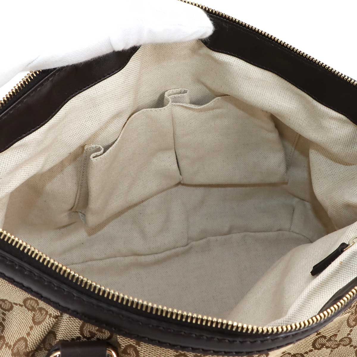 GG Canvas Sukey 2way Tote Shoulder Bag Leather Beige Brown 247902