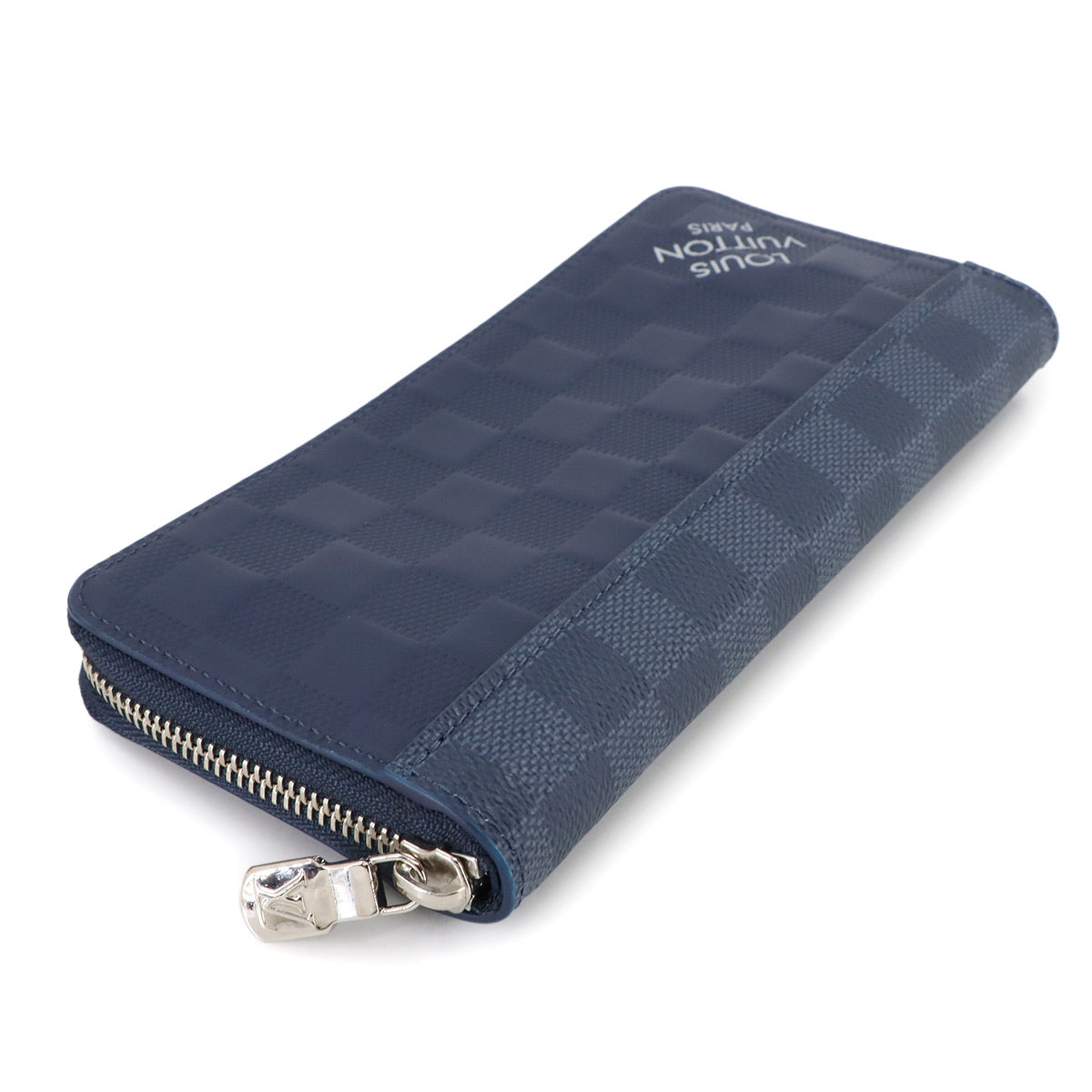 Damier Infini Zippy Wallet Vertical Navy N60503