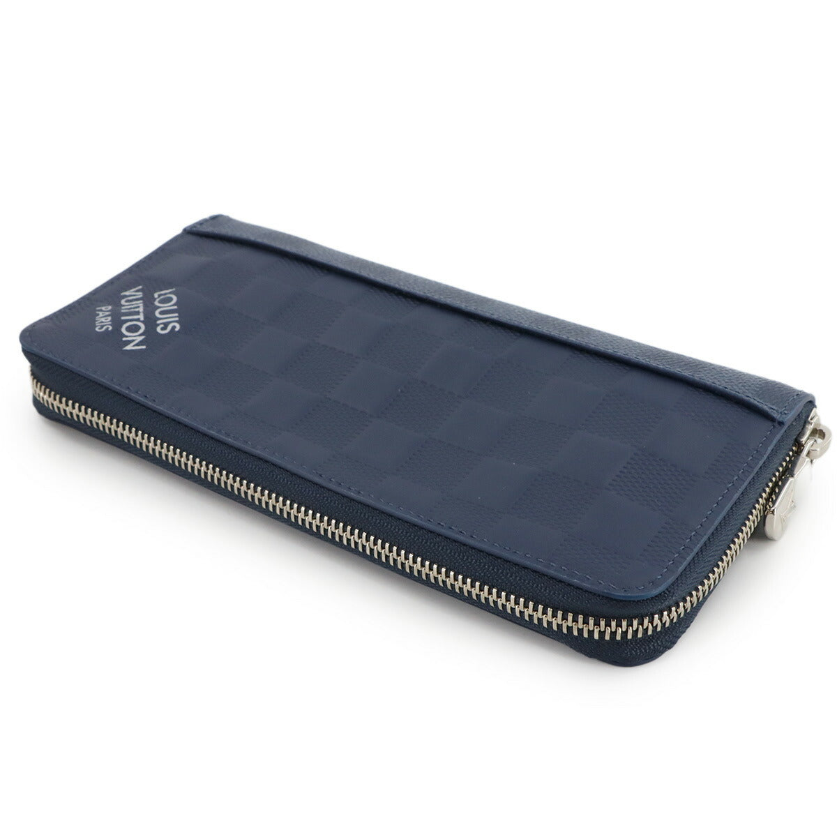 Damier Infini Zippy Wallet Vertical Navy N60503