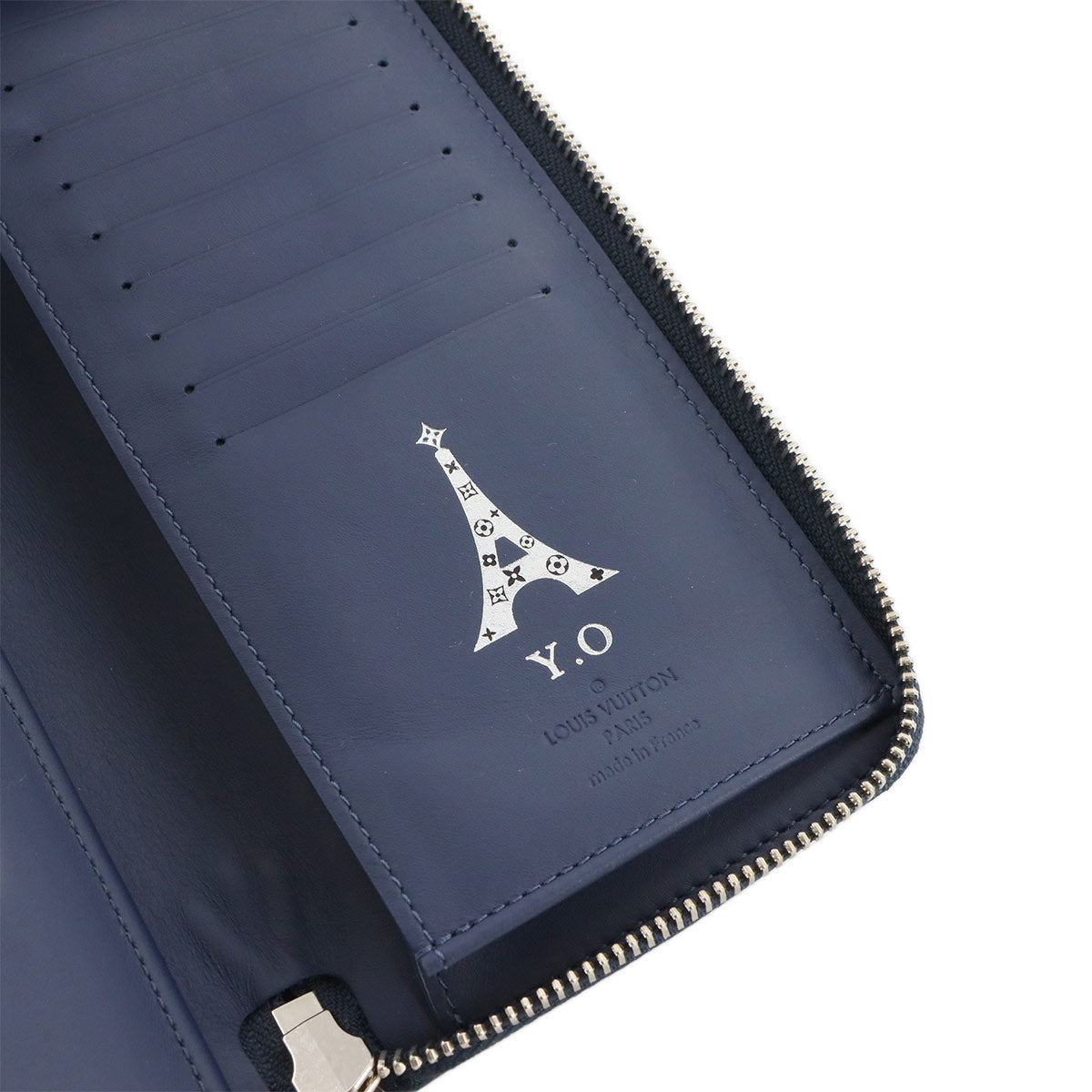 Damier Infini Zippy Wallet Vertical Navy N60503